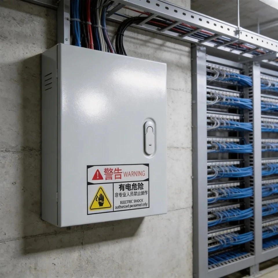 Fém elektromos elosztódobozra szerelt elektromos ház